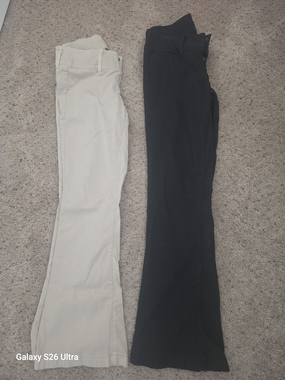 American Eagle Outfitters Boot Cut Pants - Black & Cream Pair